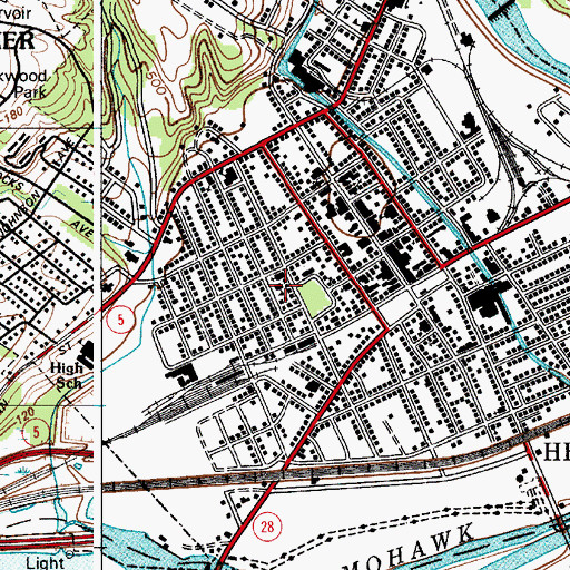 Topographic Map of Saint Francis De Sales School, NY