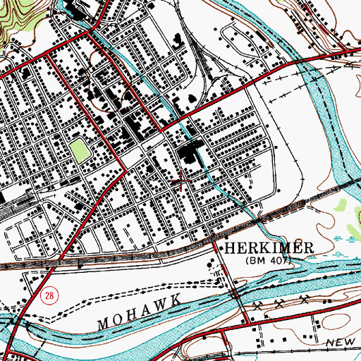 Topographic Map of Miss Margaret Tugor School, NY