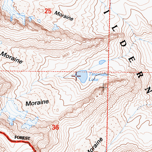 Topographic Map of Tinemaha Lake, CA