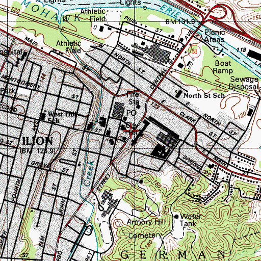 Topographic Map of Capitol Theatre, NY