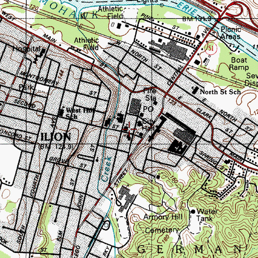 Topographic Map of Morning Star United Methodist Church, NY