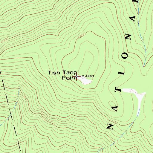 Topographic Map of Tish Tang Point, CA