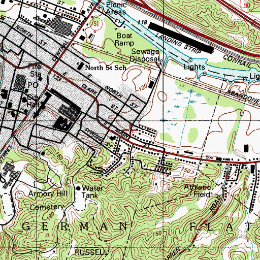 Topographic Map of Niagara-Mohawk Power Corporation Ilion Sub-Station, NY