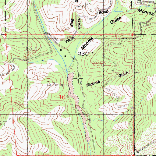 Topographic Map of Titcomb Gulch, CA