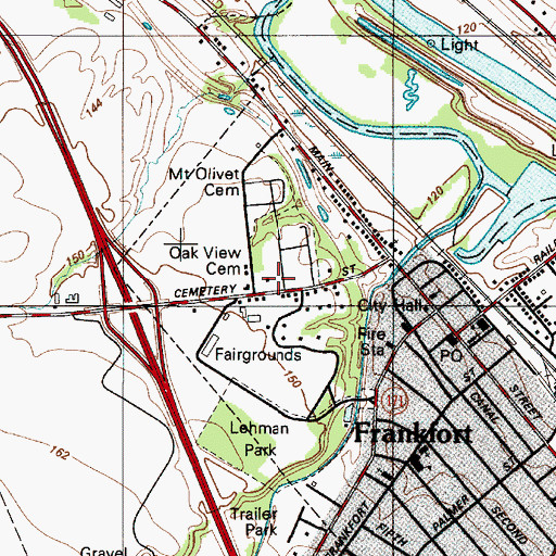 Topographic Map of Frankfort Colony School (historical), NY