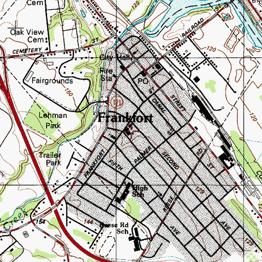 Topographic Map of Saint Mary's Roman Catholic Elementary School, NY
