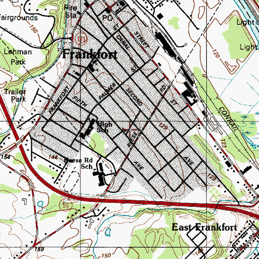 Topographic Map of Christian Assembly Church, NY