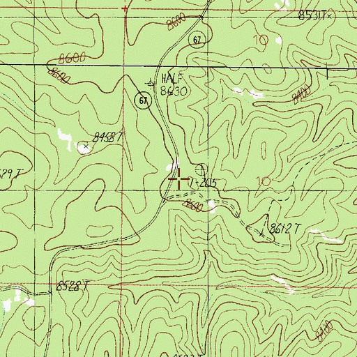 Topographic Map of Sixty Seven Apron, AZ