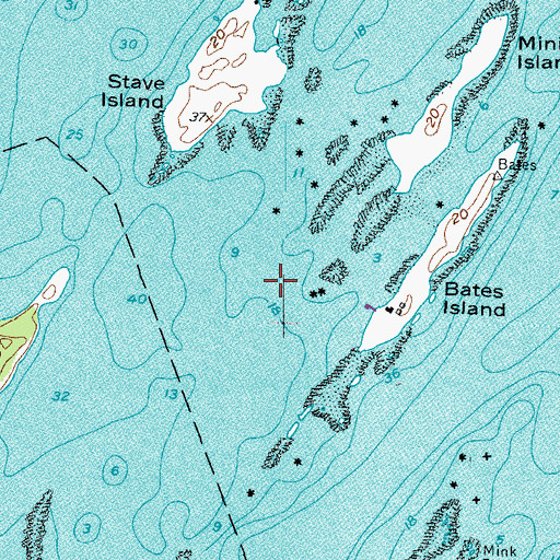 Topographic Map of Town of Chebeague Island, ME