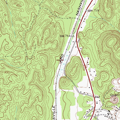 Topographic Map of Lewis Family Cemetery, GA