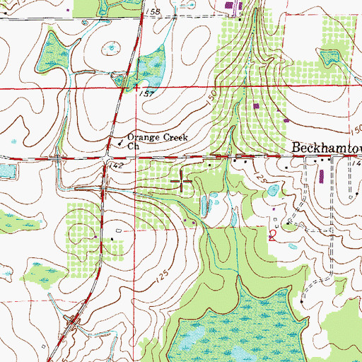 Topographic Map of Roundup Cowboy Church, FL