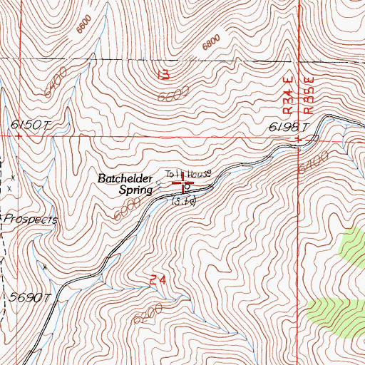 Topographic Map of Toll House, CA
