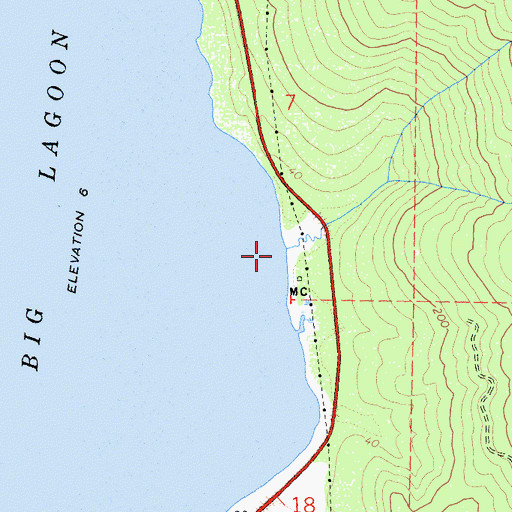 Topographic Map of Tom Creek, CA