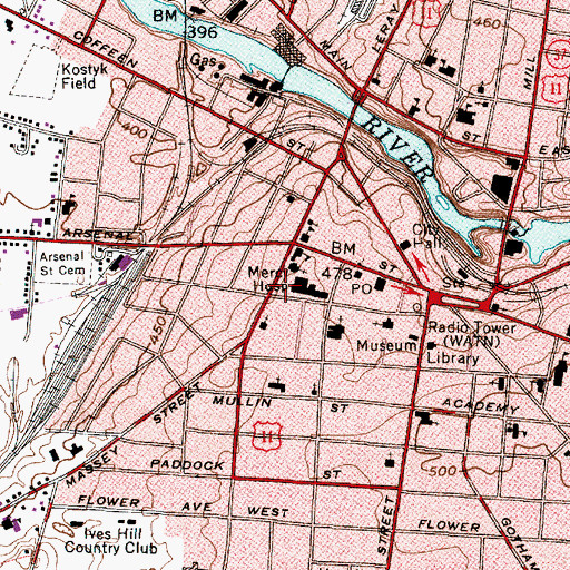 Topographic Map of Madonna Home For The Aged, NY