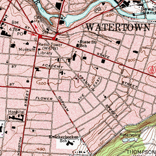 Topographic Map of Saint Vasilios Greek Orthodox Church, NY