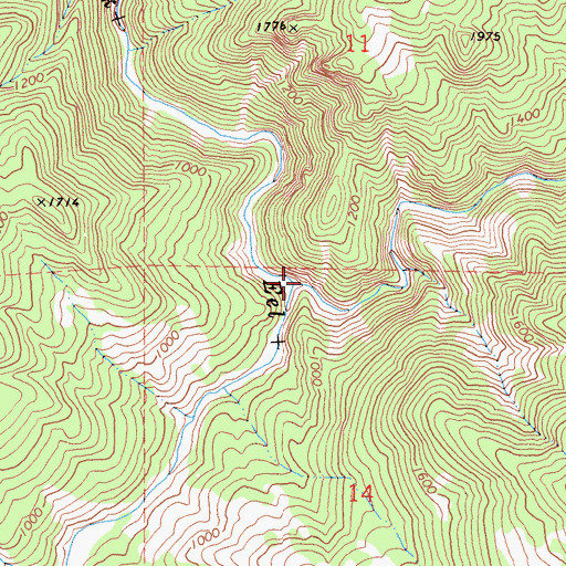 Topographic Map of Tom Long Creek, CA