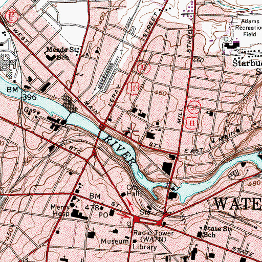 Topographic Map of Immaculate Heart Academy, NY