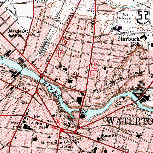 Topographic Map of Free Methodist Church, NY