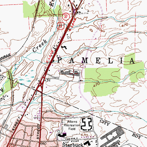 Topographic Map of Seaway Shopping Center, NY