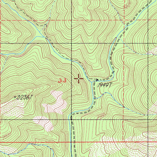 Topographic Map of Tom Neal Creek, CA