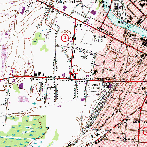 Topographic Map of Saint Anthony Parochial School, NY