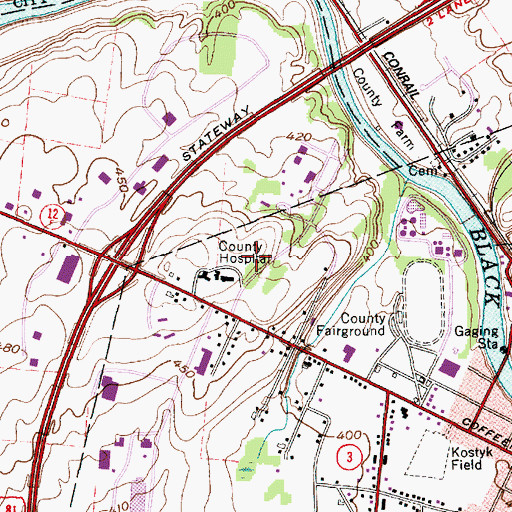 Topographic Map of Jefferson County Home And Infirmary, NY