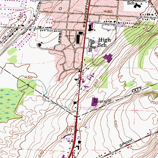 Topographic Map of Church of Christ, NY