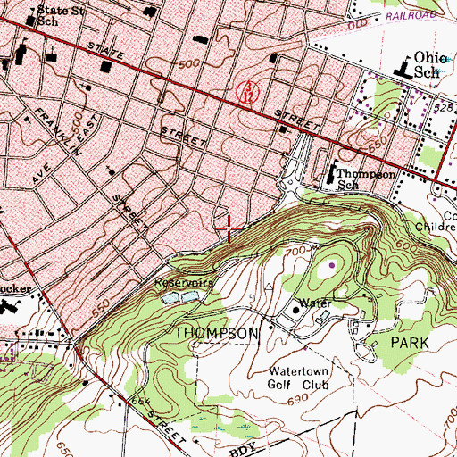 Topographic Map of Congregation Degel Israel Synagogue, NY