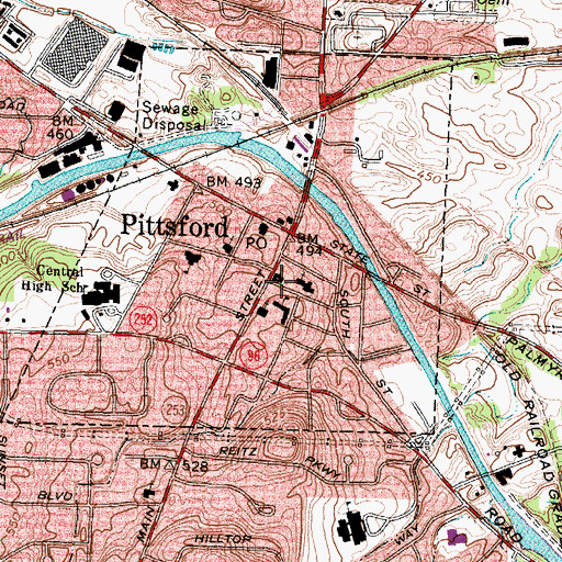 Topographic Map of Christ Episcopal Church, NY