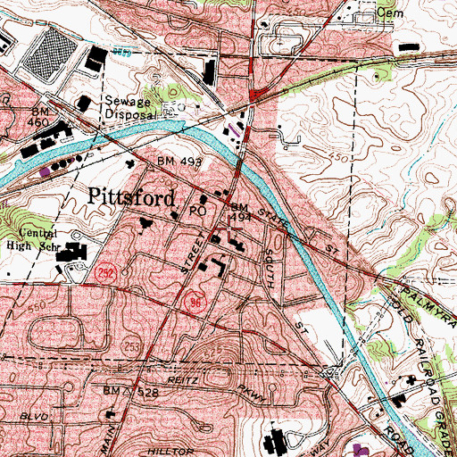 Topographic Map of First Methodist Church (historical), NY