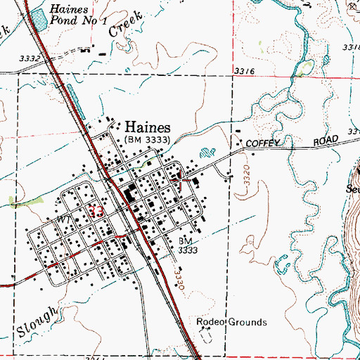 Topographic Map of Haines Elementary School, OR
