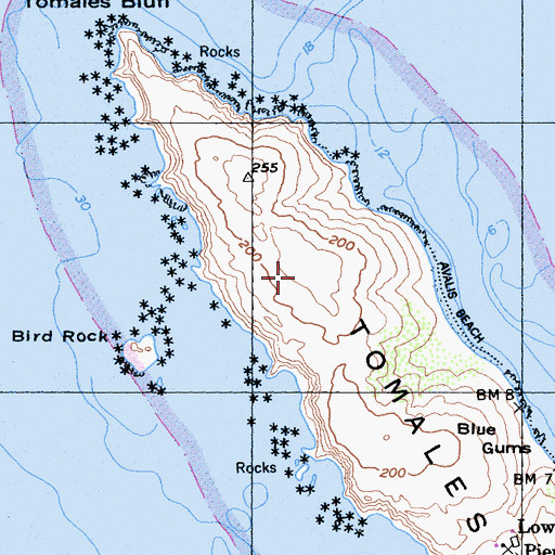Topographic Map of Tomales Point, CA