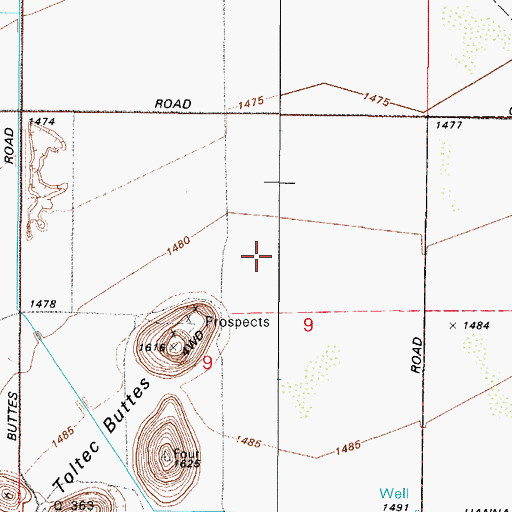 Topographic Map of American Boy Mine, AZ