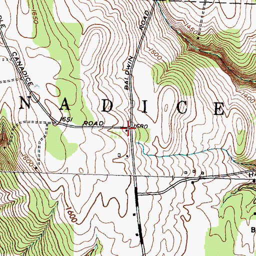 Topographic Map of School Number 4 (historical), NY