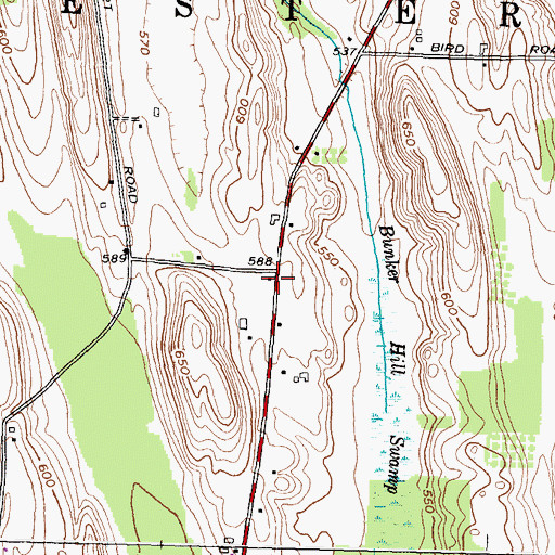 Topographic Map of School Number 9 (historical), NY