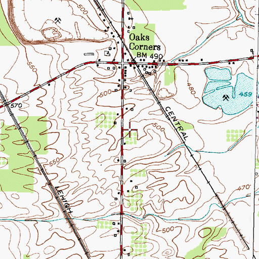 Topographic Map of School Number 1 (historical), NY