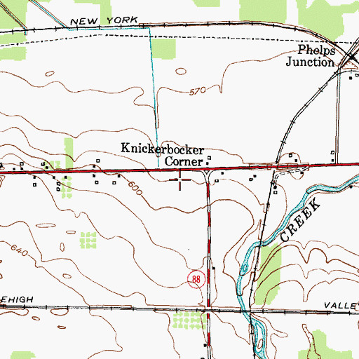Topographic Map of School Number 15 (historical), NY