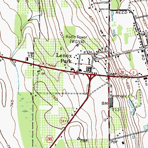 Topographic Map of School Number 7 (historical), NY
