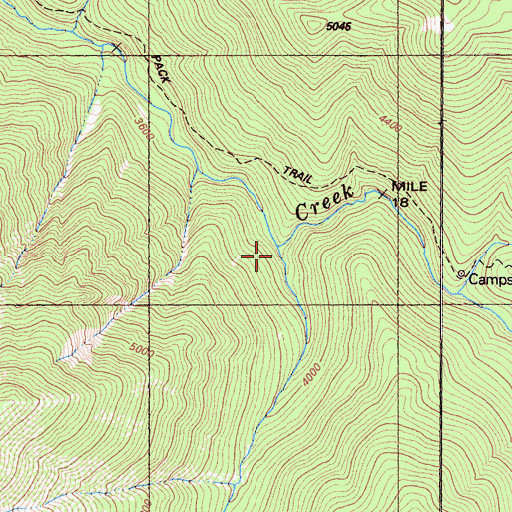 Topographic Map of Toms Valley Creek, CA