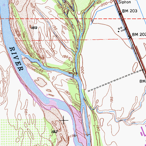 Topographic Map of Toomes Creek, CA