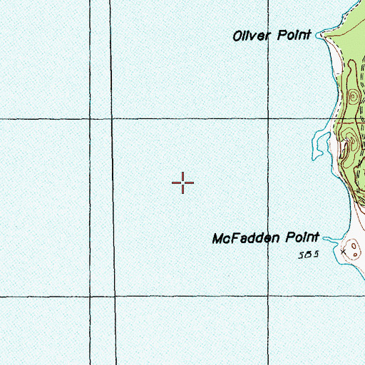 Topographic Map of Beaver Island Campground, MI
