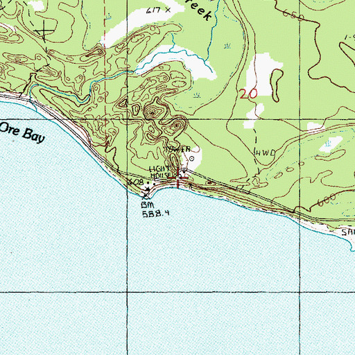 Topographic Map of Beaver Island Lighthouse, MI