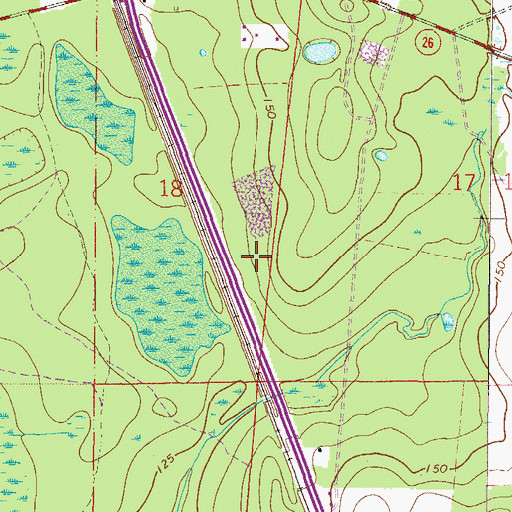 Topographic Map of Alachua County Fire Rescue Station 8, FL