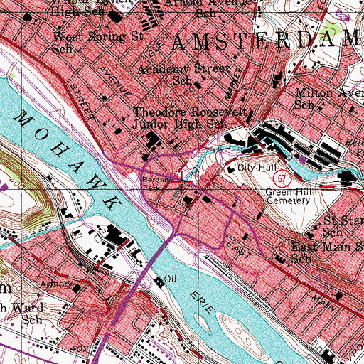 Topographic Map of Morris Building, NY