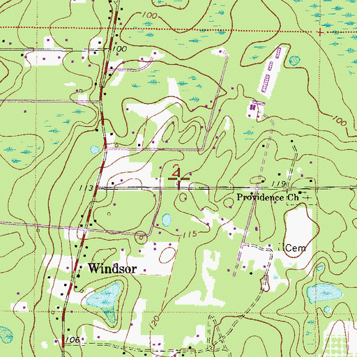 Topographic Map of Staint Paul African Methodist Episcopal Church, FL