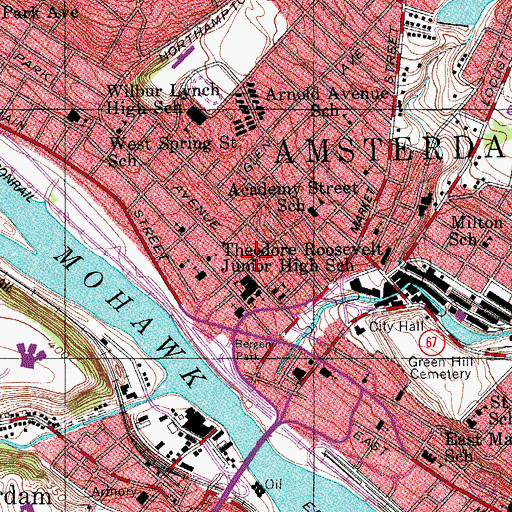 Topographic Map of Sarah Jane Sanford Home For Elderly Women, NY