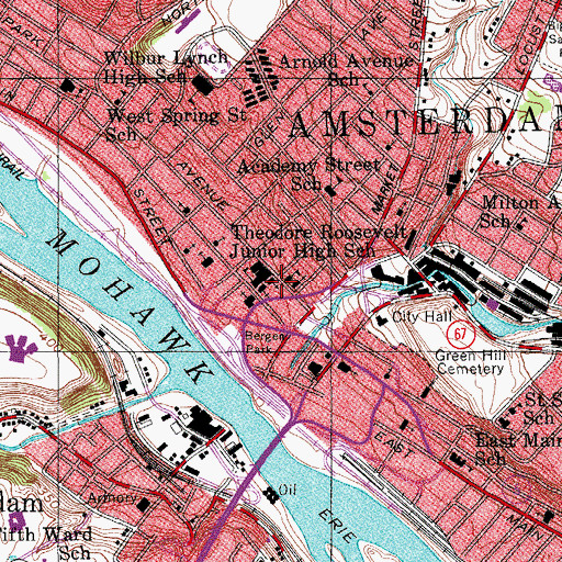 Topographic Map of Trinity Lutheran Church, NY