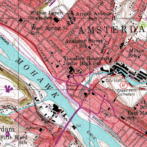 Topographic Map of Saint Ann's Episcopal Church, NY