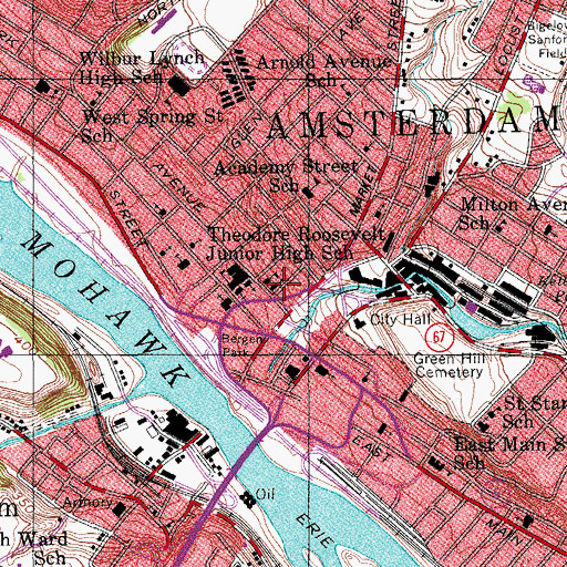 Topographic Map of Saint Josephs Roman Catholic Church, NY