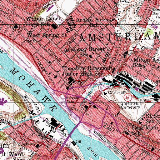 Topographic Map of Saint Joseph Convent (historical), NY